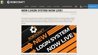 
                            2. New Login System Now Live! - Robocraft