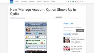 
                            5. New 'Manage Account' Option Shows Up in Cydia - iDownloadBlog