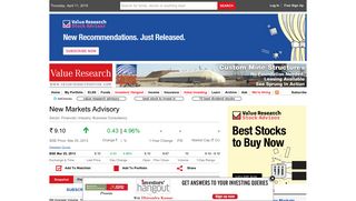 
                            5. New Markets Advisory Ltd. - Stock Snapshot - Value Research Online