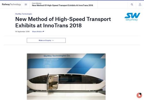 
                            9. New Method of High-Speed Transport Exhibits at InnoTrans 2018 ...