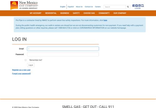 
                            13. New Mexico Gas Company Log in