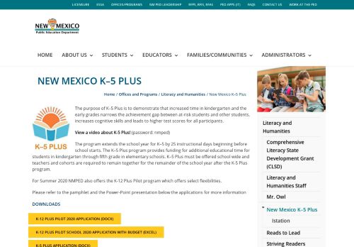 
                            11. New Mexico K–3 Plus – New Mexico Public Education Department