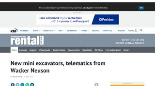 
                            9. New mini excavators, telematics from Wacker Neuson | Article | KHL