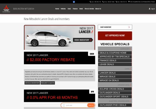 
                            13. New Mitsubishi Lancer Deals and Incentives | BURLINGTON ...