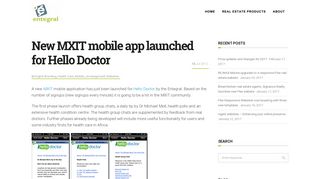 
                            8. New MXIT mobile app launched for Hello Doctor | Entegral