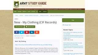 
                            9. New - My Clothing (CIF Records) | Army Study Guide