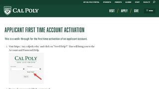 
                            10. New MyCalPoly Access Admissions - Cal Poly, San Luis Obispo