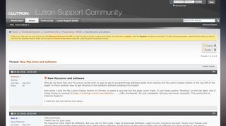 
                            5. New MyLutron and software - Lutron Support Community