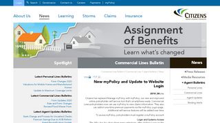 
                            2. New myPolicy and Update to Website Login - Citizens ...