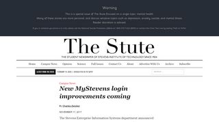 
                            11. New MyStevens login improvements coming | The Stute