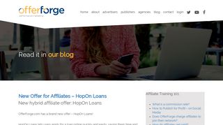 
                            8. New Offer for Affiliates – HopOn Loans | OfferForge Affiliate Marketing ...