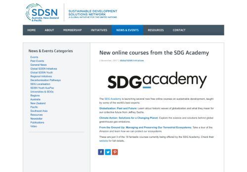 
                            9. New online courses from the SDG Academy - SDSN Australia/Pacific