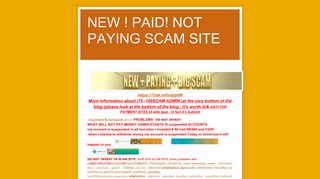 
                            3. NEW ! PAID! NOT PAYING SCAM SITE