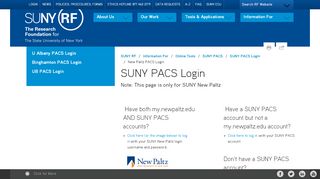 
                            4. New Paltz PACS Login - RF for SUNY