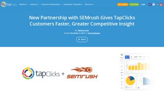 
                            11. New Partnership with SEMrush Gives TapClicks Customers Faster ...