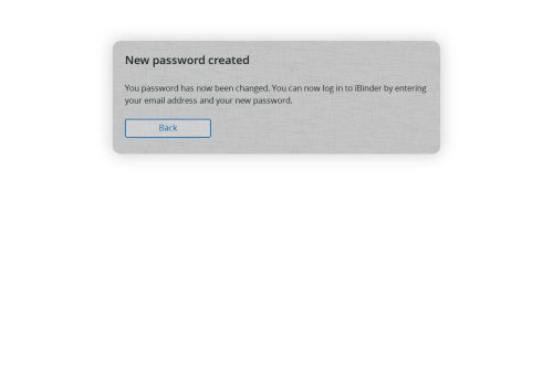 
                            8. New password created - iBinder.com