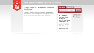 
                            4. New Password - New Zealand Certified Builders Association