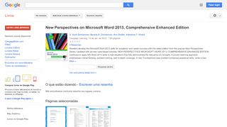 
                            3. New Perspectives on Microsoft Word 2013, Comprehensive Enhanced Edition