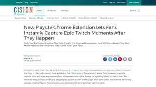 
                            5. New Plays.tv Chrome Extension Lets Fans Instantly Capture Epic ...