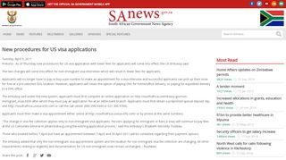 
                            11. New procedures for US visa applications | SAnews