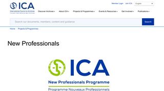 
                            11. New Professionals | International Council on Archives