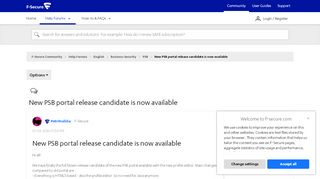
                            4. New PSB portal release candidate is now available - F-Secure ...