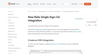 
                            11. New Relic Single Sign On Integration - Auth0