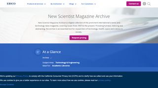 
                            13. New Scientist Archive | Magazine Archives | EBSCO