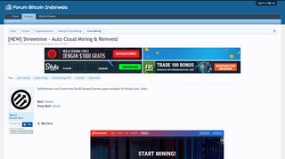 
                            1. [NEW] Shreemine - Auto Cloud Mining & Reinvest | Forum Bitcoin ...