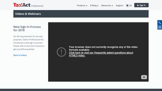 
                            5. New Sign In Process for 2018 - TaxAct