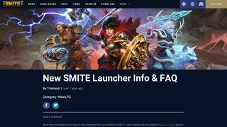 
                            11. New SMITE Launcher Info & FAQ