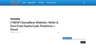 
                            1. {*NEW*} SocialSear Website : Refer & Earn Free Paytm Cash, Pendrives
