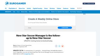 
                            10. New Star Soccer Manager is the follow-up to New Star ... - Eurogamer