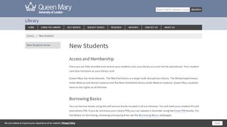 
                            11. New Students - Library - QMUL Library - Queen Mary University of ...