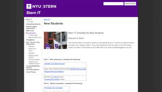 
                            7. New Students - Stern IT - Google Sites