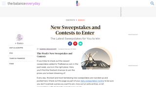 
                            3. New Sweepstakes & Contests You'll Want to Enter Now