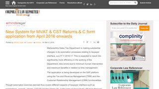
                            10. New System for MVAT & CST Returns & C form application from April ...