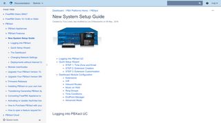 
                            11. New System Setup Guide - PBX Platforms ... - FreePBX Wiki