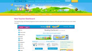 
                            2. New Teacher Dashboard – Reading Eggs