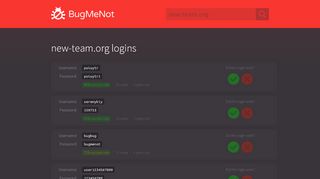 
                            2. new-team.org passwords - BugMeNot