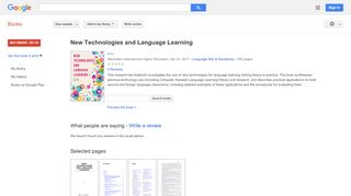 
                            11. New Technologies and Language Learning - Google Books-Ergebnisseite