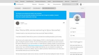 
                            12. New Telstra ADSL service redirecting to Optus Serv... - CrowdSupport