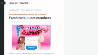 
                            11. New Tit Password | New Porn Password | Page 20