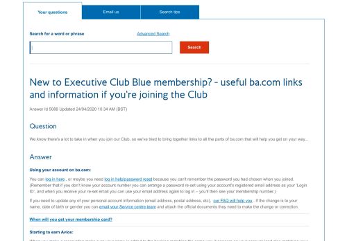
                            7. New to Executive Club Blue membership? - useful ba.com links and ...
