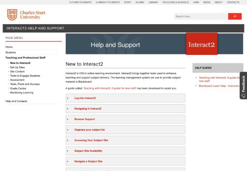 
                            10. New to Interact2 - Interact2 help and support - Charles Sturt University