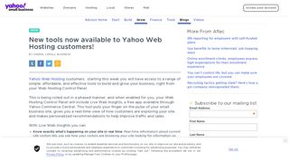 
                            8. New tools now available to Yahoo Web Hosting customers!