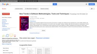 
                            9. New Trends in Software Methodologies, Tools and Techniques: ... - Google Books-Ergebnisseite