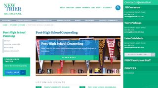 
                            13. New Trier | Post-High School Counseling