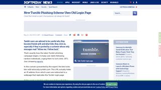 
                            13. New Tumblr Phishing Scheme Uses Old Login Page - Softpedia News