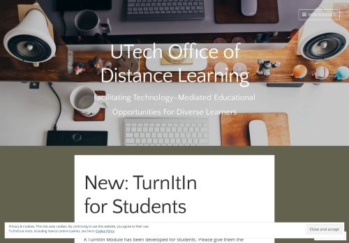 
                            12. New: TurnItIn for Students – UTech Office of Distance Learning